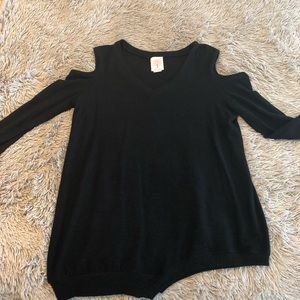 Black Freeloader cold shoulder sweater